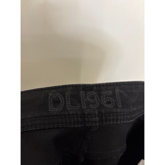 DL1961 Coco Curvy Straight Jeans Womens Size 26 Onyx Black 4 Way Stretch - Picture 3 of 6